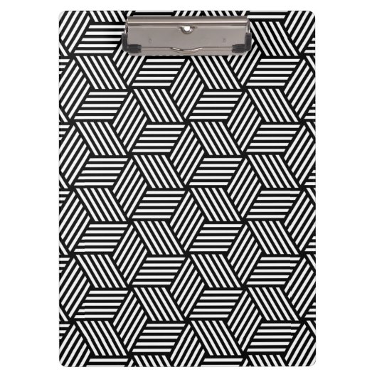 Geometrischer Musterkunstentwurf Klemmbrett (Vorderseite)