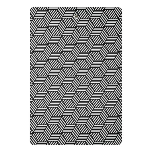 Geometrischer Musterkunstentwurf Mini Klemmbrett (Rückseite)