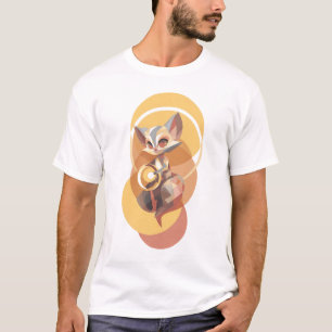 Geometrischer Nachtfuchs T-Shirt