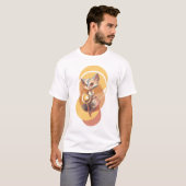 Geometrischer Nachtfuchs T-Shirt (Vorne ganz)