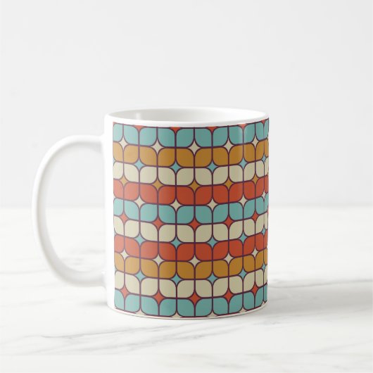 geometrischer nahtloser Musterhintergrund Kaffeetasse (Links)
