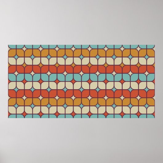 geometrischer nahtloser Musterhintergrund Poster (Vorne)