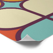 geometrischer nahtloser Musterhintergrund Poster (Ecke)