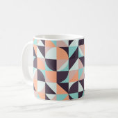 geometrischer, nahtloser Vintager Hintergrund Kaffeetasse (Vorderseite Links)