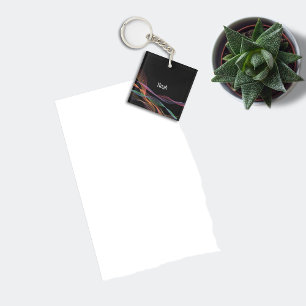 Geometrischer Name der schwarzen Muster Schlüsselanhänger