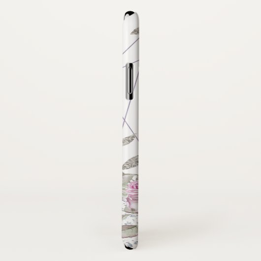 Geometrischer Name des lila Silber-Glitzer Case-Mate iPhone Hülle (Hinten/Rechts)