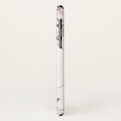 Geometrischer Name des lila Silber-Glitzer Case-Mate iPhone Hülle (Hinten/Links)