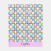 Geometrischer Name des Rainbow Fleecedecke (Vorderseite)