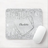 Geometrischer Name des Silver Glitzer Mousepad (Mit Mouse)