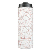 Geometrischer Name oder Monogramm für die Chic Ros Thermosbecher (Vorderseite)