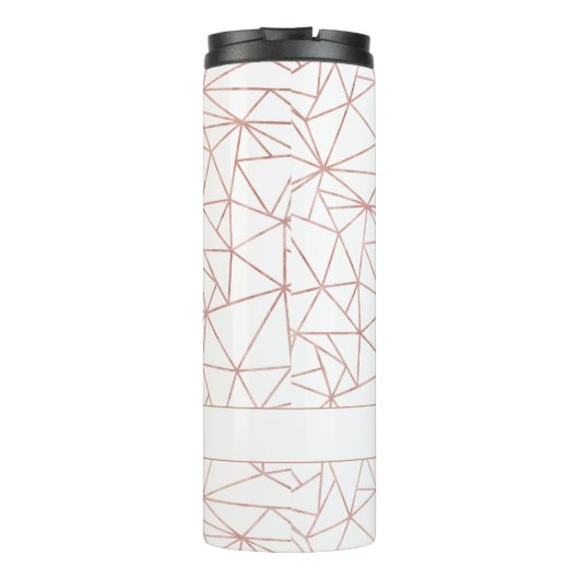 Geometrischer Name oder Monogramm für die Chic Ros Thermosbecher (Rückseite)