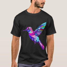 Geometrischer Niedlicher Regenbogen HummingBird T-Shirt