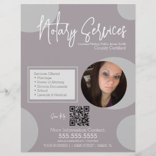 Geometrischer Notariatsdienst Script QR-Code Flyer