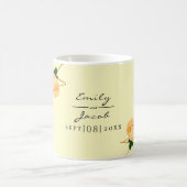 Geometrischer Orange-Blumenzange aus Edelgolden-Gl Kaffeetasse (Mittel)