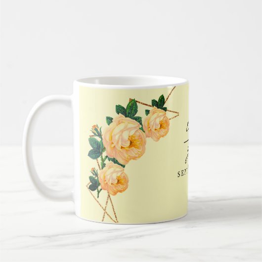Geometrischer Orange-Blumenzange aus Edelgolden-Gl Kaffeetasse (Links)