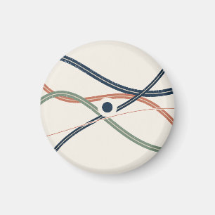Geometrischer Orientierungsstern im feinen Raster Magnet