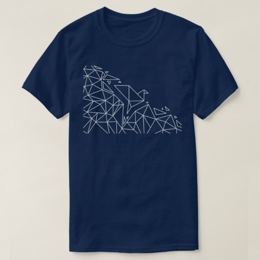Geometrischer Origami Bird 3 T-Shirt (Design vorne)