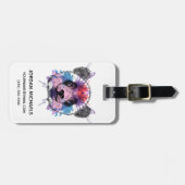 Geometrischer Panda-Bär | addieren Ihren Namen Gepäckanhänger (Vorderseite horizontal)