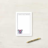 Geometrischer Panda-Bär | addieren Ihren Namen Post-it Klebezettel (Auf Schreibtisch)