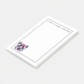 Geometrischer Panda-Bär | addieren Ihren Namen Post-it Klebezettel (angewinkelt)