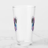 Geometrischer Panda-Bär Glas (Rechts)