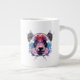 Geometrischer Panda-Bär Jumbo-Tasse
