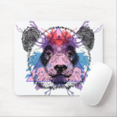 Geometrischer Panda-Bär Mousepad (Mit Mouse)