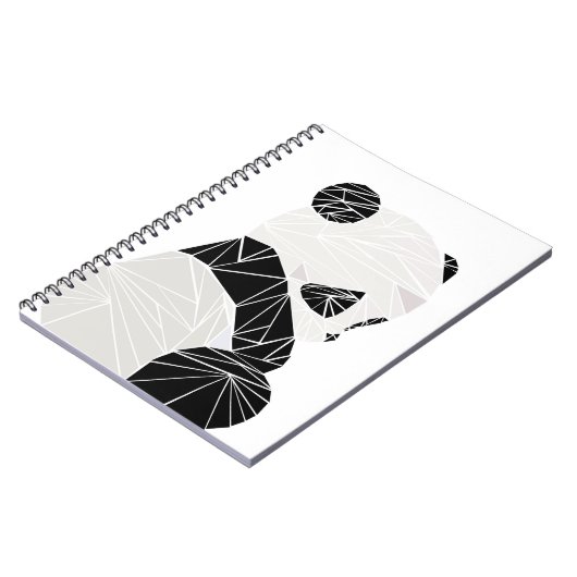 Geometrischer Panda Notizblock (Linke Seite)