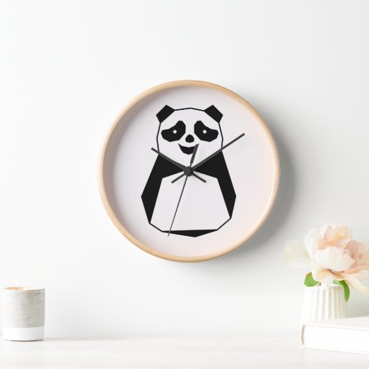 Geometrischer Panda Uhr (Zuhause)