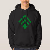 Geometrischer Pfeil 02 - Grasgrün Hoodie (Vorderseite)