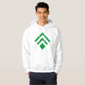 Geometrischer Pfeil 02 - Grasgrün Hoodie (Vorne ganz)