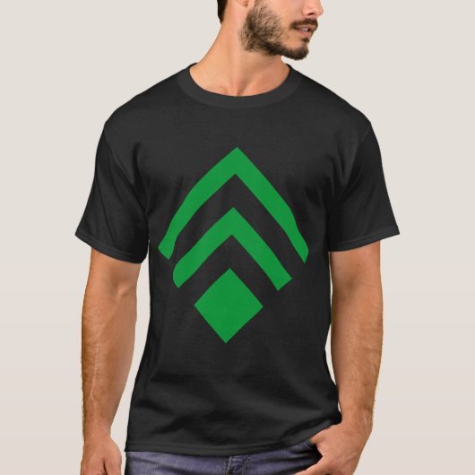 Geometrischer Pfeil 02 - Grasgrün T-Shirt (Vorderseite)