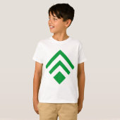Geometrischer Pfeil 02 - Grasgrün T-Shirt (Vorne ganz)