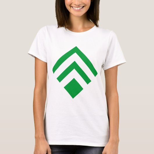 Geometrischer Pfeil 02 - Grasgrün T-Shirt (Vorderseite)