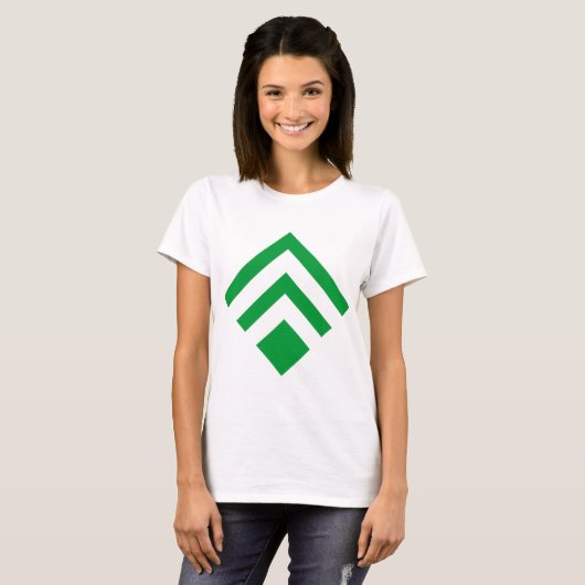Geometrischer Pfeil 02 - Grasgrün T-Shirt (Vorne ganz)