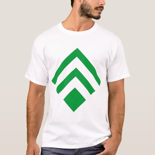 Geometrischer Pfeil 02 - Grasgrün T-Shirt (Vorderseite)