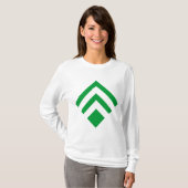 Geometrischer Pfeil 02 - Grasgrün T-Shirt (Vorne ganz)