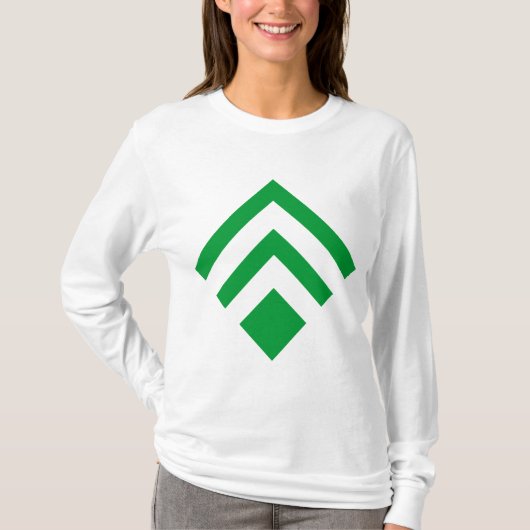 Geometrischer Pfeil 02 - Grasgrün T-Shirt (Vorderseite)