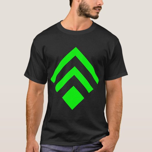 Geometrischer Pfeil 02 - Grün T-Shirt (Vorderseite)