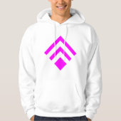 Geometrischer Pfeil 02 - Magenta Hoodie (Vorderseite)