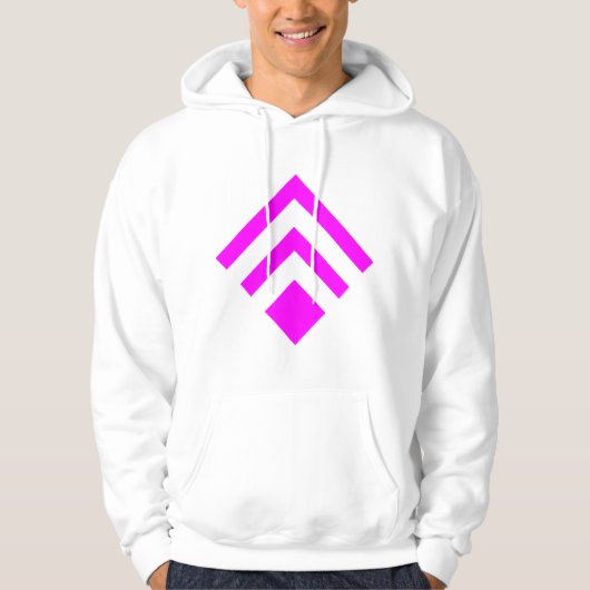 Geometrischer Pfeil 02 - Magenta Hoodie (Vorderseite)
