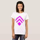 Geometrischer Pfeil 02 - Magenta T-Shirt (Vorne ganz)