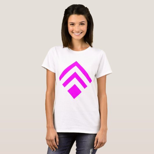 Geometrischer Pfeil 02 - Magenta T-Shirt (Vorne ganz)
