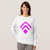 Geometrischer Pfeil 02 - Magenta T-Shirt (Vorne ganz)
