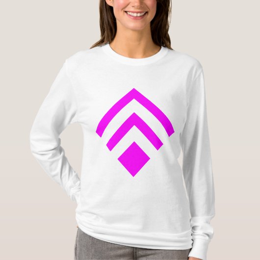 Geometrischer Pfeil 02 - Magenta T-Shirt (Vorderseite)