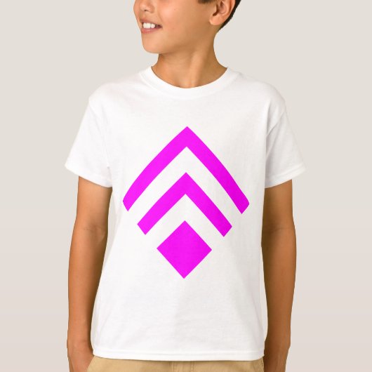Geometrischer Pfeil 02 - Magenta T-Shirt (Vorderseite)