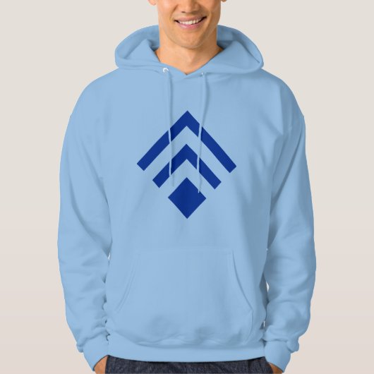 Geometrischer Pfeil 02 - Navy Blue Hoodie (Vorderseite)