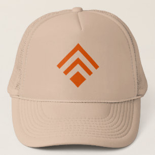 Geometrischer Pfeil 02 - Orange Truckerkappe