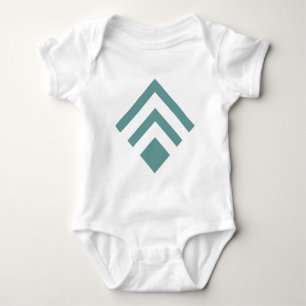 Geometrischer Pfeil 02 - Ozean Grün Baby Strampler