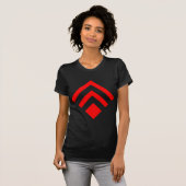 Geometrischer Pfeil 02 - Rot T-Shirt (Vorne ganz)